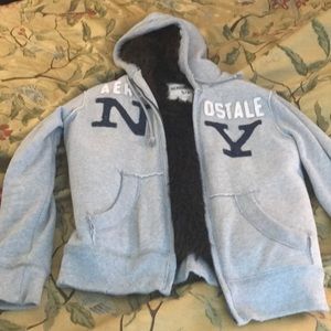 Aeropostale faux fur lined sweat shirt.